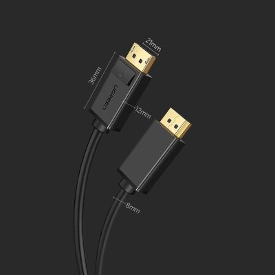 9. Ugreen DP102 10244 DisplayPort 1.2 4K / DisplayPort 1.2 4K Cable 1 m - Black