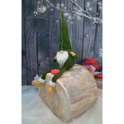 11. DECORATIVE gnome dwarf 30+15cm green
