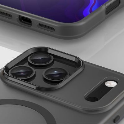6. Magnetic Abrasive iPhone 17 Pro Case Compatible with MagSafe - Matte Black