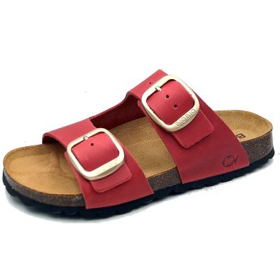 10. Bio Bio Women's slippers, profiled flip-flops, natural leather