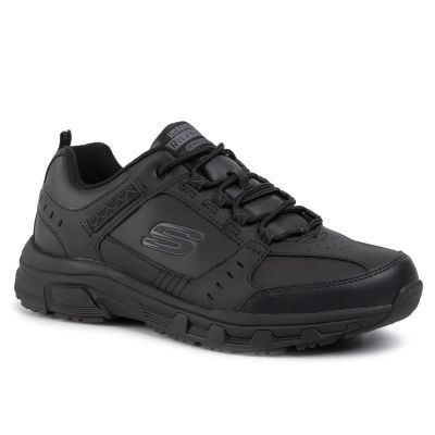 2. Skechers OAK CANYON REDWICK Men's Eco-Leather Sneakers Black (51896BBK)