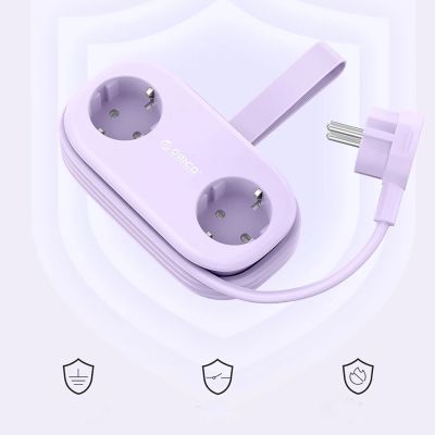 3. Orico AP3 65W GaN 6in1 Power Strip 2x AC + 2x USB-A + 2x USB-C - Purple