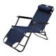 10. MULTIPLE-POSITION LEVEL CHAIR WITH HEADREST, NAVY BLUE