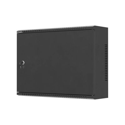 12. TPR INSTALLATION CABINET 10" & 19" WITH MESH BOARD 560X420X180 BLACK LANBERG (ASSEMBLED)