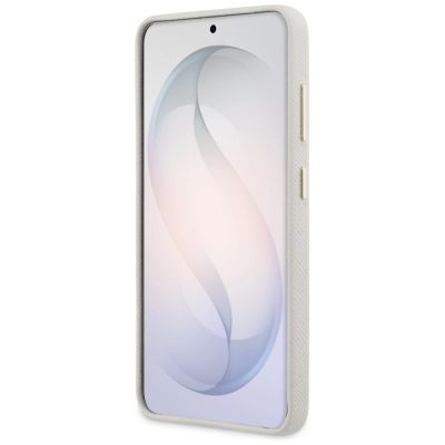 5. Guess Rhinestone Round Logo MagSafe Case for Samsung Galaxy S26+ - Beige