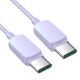 3. Joyroom Multi-Color Series A14 USB-C / USB-C 100W Cable 1.2m - Purple