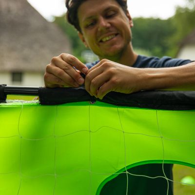 9. VIRTUFIT FOOTBALL GOAL WITH SHOOTING MAT - 215 X 150 CM