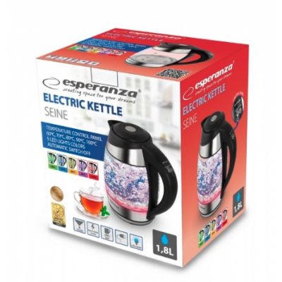 5. Esperanza SEINE EKK026 electric kettle (2200W 1.7l; black)