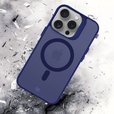 21. 3mk Smoke MagCase for iPhone 16 Pro - Blue-Translucent