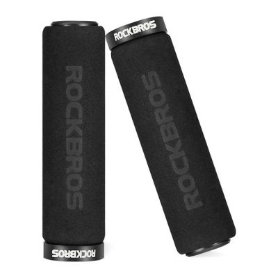 Rockbros BT1001BKBK foam bicycle grips for handlebars – black