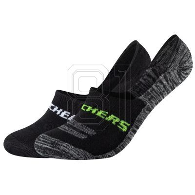 Skechers 2PPK Mesh Ventilation Footies Socks SK44008-9997 Black 35-38