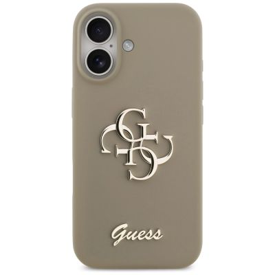 3. Guess Silicone Big 4G Script Case for iPhone 17 - Brown