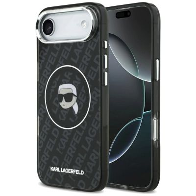 Karl Lagerfeld IML Karl Head Logo MagSafe Case for iPhone 17 Air - Black