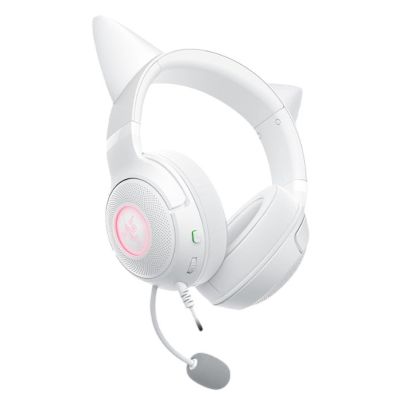 3. Razer Kraken Kitty V2 Wired Over-Ear Headset with Microphone and Noise Cancelling White