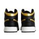 8. Air Jordan 1 Mid Junior (GS) Basketball Shoe Black/Metallic Gold - DQ8423-071