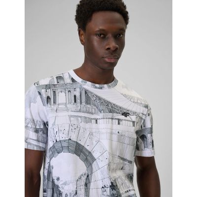 4. Men's regular printed T-shirt 4F 4FRSS26TTSHM3641-97A