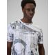 4. Men's regular printed T-shirt 4F 4FRSS26TTSHM3641-97A