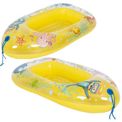 25. INFLATABLE BOAT FOR SWIMMING 112x70CM 37593 YELLOW