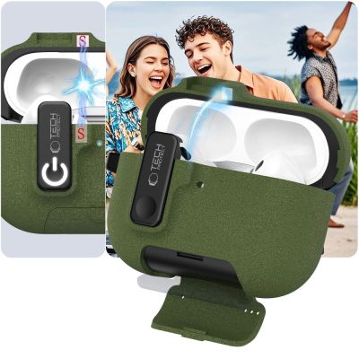 9. Tech-Protect Slim Hook Case for AirPods Pro 3 - Green