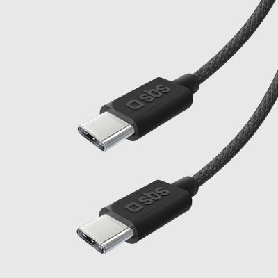 10. SBS TECABLETISSUETCK USB-C - USB-C 1.5m 60W braided cable - black
