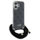 7. Guess Crossbody Cord 4G Print Case with Lanyard for iPhone 16 Pro - Black