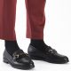 6. Women's leather moccasin shoes black Rieker 46262-01
