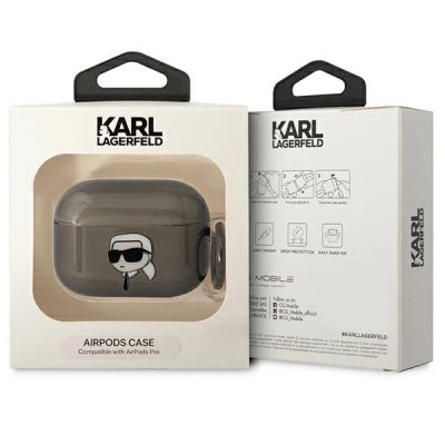 3. Karl Lagerfeld KLAPHNIKTCK AirPods Pro cover black/black Karl's Head