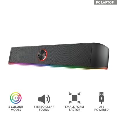 6. TRUST GXT619 THORNE RGB LED SOUNDBAR speaker