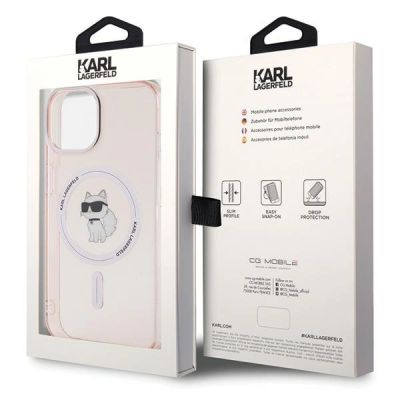 8. Karl Lagerfeld IML Choupette MagSafe case for iPhone 15 - pink