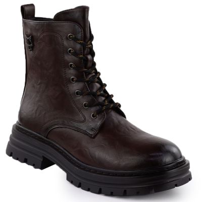 17. Women's black worker boots with socks Sabatina