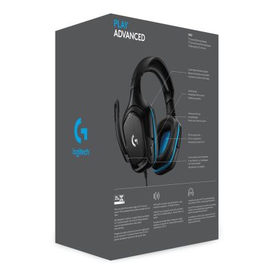 6. Logitech 981-000770 Headphones with Microphone (Black)