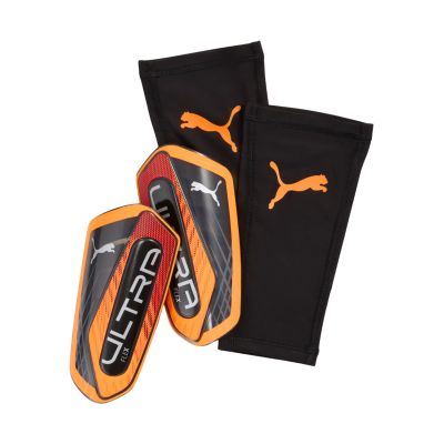 2. Puma Ultra Flex Sleeve Heat Fire Football Shin Guards Orange-Black 30987 05