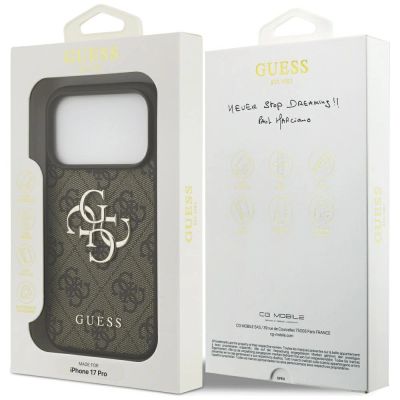 8. Guess 4G Big Logo Case for iPhone 17 Pro - Brown
