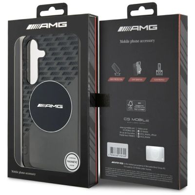 8. AMG Transparent Rhombs MagSafe Case for Samsung Galaxy S25 - Black