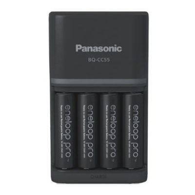 PANASONIC SMARTPLUS CHARGER + 4x AA ENELOOP PRO 2500 mAh