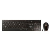 CHERRY DW 9100 SLIM Keyboard Mouse Included Universal RF Wireless + Bluetooth QWERTZ German Black
