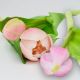 13. BOUQUET OF 7 PINK TULIPS 31 CM LIFE-LIKE SPRING DECORATION