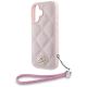 5. Karl Lagerfeld Quilted Initial Logo & Chain Strap iPhone 16 Case - Pink