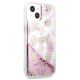 4. Guess GUHCP13SLGPEPI iPhone 13 mini 5.4" pink/pink hardcase Peony Liquid Glitter