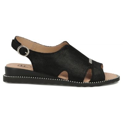 2. Women's black leather sandals Filippo DS4470