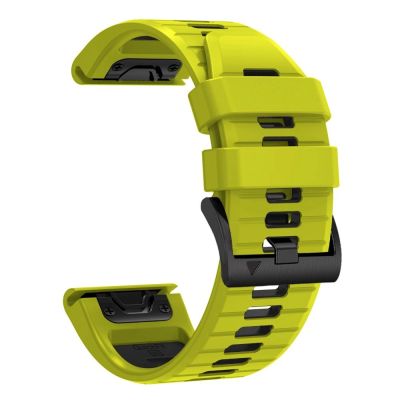3. Tech-Protect Iconband Pro Strap for Garmin Fenix 5X / 5X Plus / 6X / 6X Pro / 7X / 8 / 8 Pro / 9 / 9 Pro (47 mm) – lime green-black