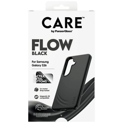 5. CARE by PanzerGlass Flow Black QI Case for Samsung Galaxy S26 - Black