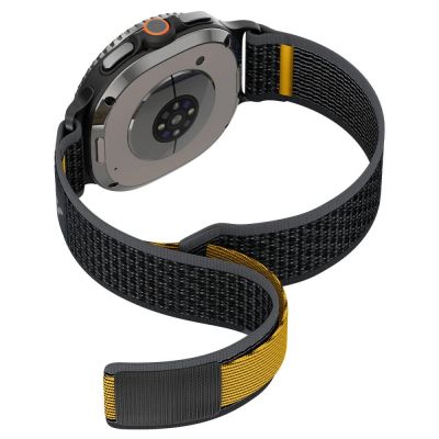 8. Spigen Athlex Air Strap for Samsung Galaxy Watch 40/44/46mm - Black and Yellow
