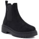 5. Women's suede ankle boots on the platform, black Big Star UU274858