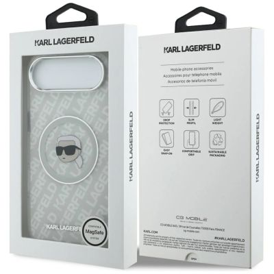 8. Karl Lagerfeld IML Karl Head Logo MagSafe iPhone Air Case - Gray