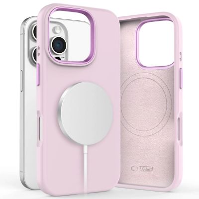 Tech-Protect Silicone PU MagSafe iPhone 16 Pro Case - Pink