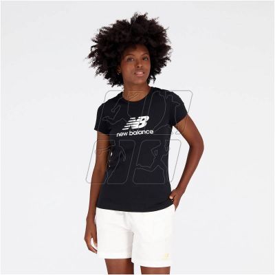 2. New Balance Essentials Stacked Logo CO BK T-shirt W WT31546BK