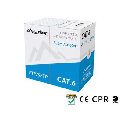 3. Lanberg LCS6-11CU-0305-S Network Cable Gray 305m Cat6 SF/UTP