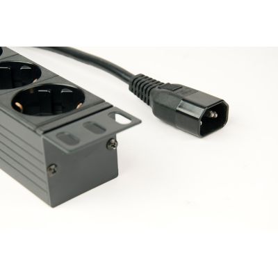 9. GEMBIRD 19" Rack Power Strip PDU EG-PDU-014-C14 1U, 10 A, 8 x SCHUKO, C14 Plug, 3 m Cable