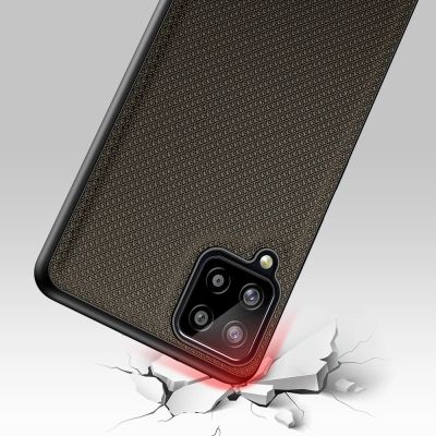 6. Dux Ducis Fino case covered with nylon material for Samsung Galaxy A22 4G green